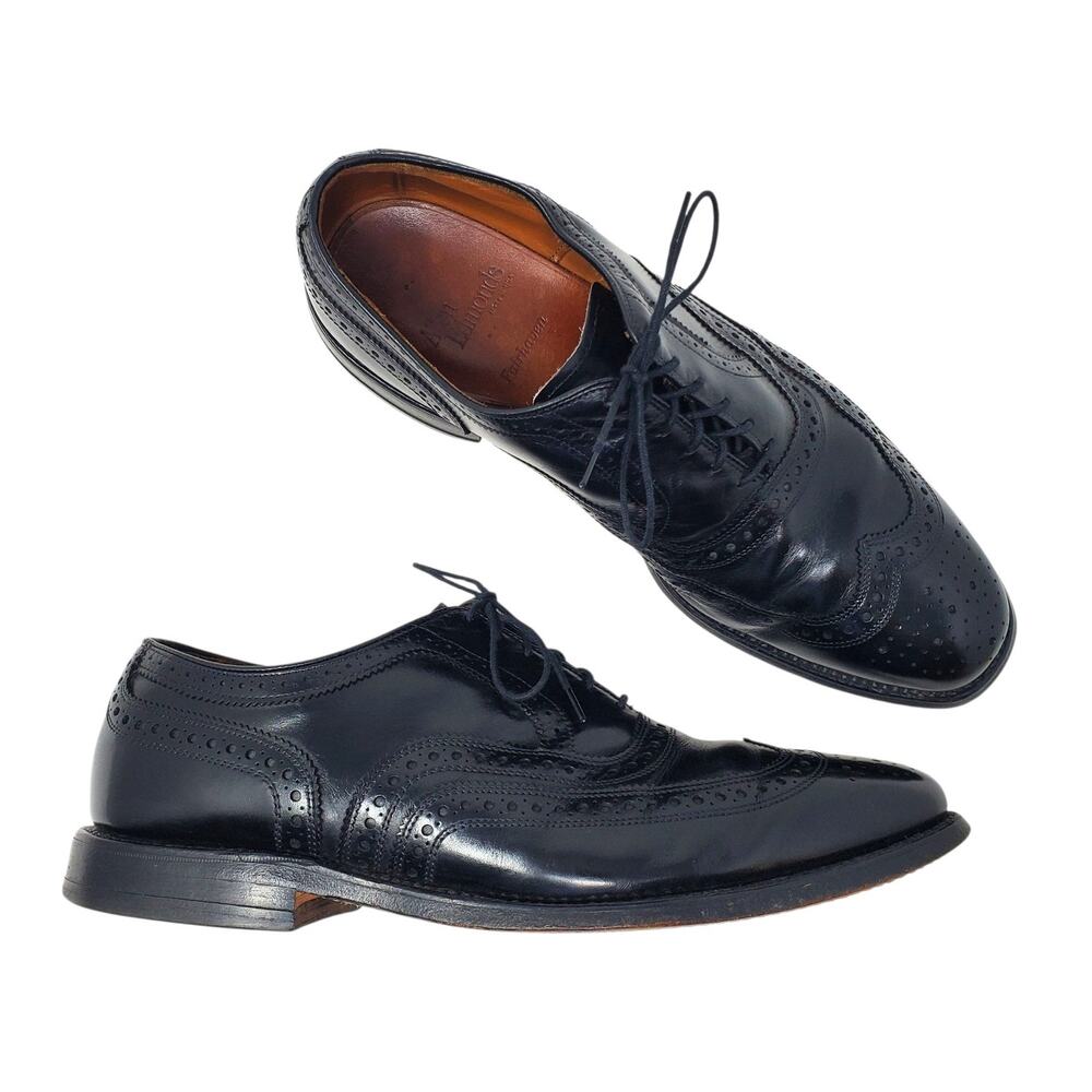 Allen Edmonds Fairhaven Oxford Wingtip Dress Shoes Black Leather USA Size 10